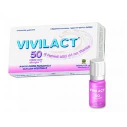 Fiale Vivilact Fermenti lattici Vivi+Vitamine 5 flaconi da 7 ml.