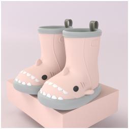 Stivali da Pioggia Squalo per Bambini - Size160,Grey edge pink