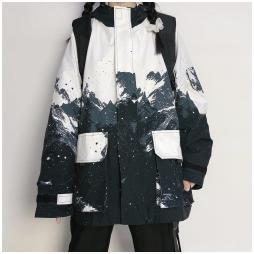 Giacca da ragazza giacca a vento casual allentata con cappuccio Snow Mountain - S,A