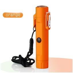 Accendino Ricaricabile a Impulsi USB con Bussola - Orange