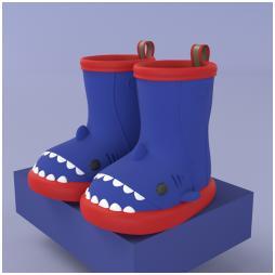 Stivali da Pioggia Squalo per Bambini - Size160,Red edge blue