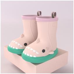Stivali da Pioggia Squalo per Bambini - Size160,Green edge pink