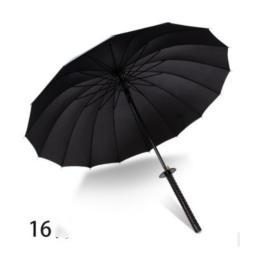Ombrello da Uomo Antivento con Manico Dritto - Black,16bone knife umbrella