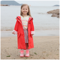 Rainfreem cappotto antipioggia per bambini poncho ad alta impermeabilità - XL,Red