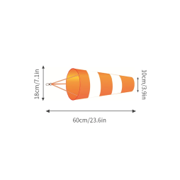 Windsock Misurazione Direzione Vento - Orange-white-S