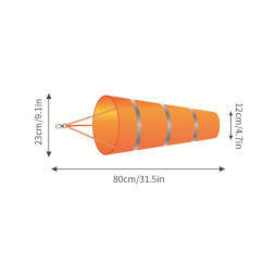 Windsock Misurazione Direzione Vento - Orange-gray-M