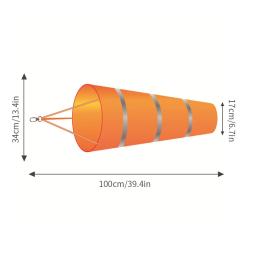 Windsock Misurazione Direzione Vento - Orange-gray-L