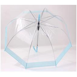 Ombrello Trasparente Principessa con Manico Lungo Rinforzato - Blue