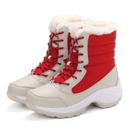 Stivali da Neve Caldi con Pelliccia - Size35,Off red