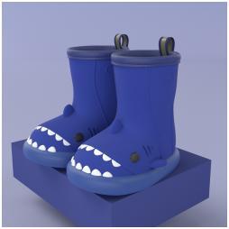 Stivali da Pioggia Squalo per Bambini - Size160,Pure blue